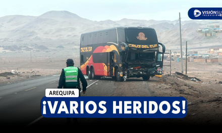 AREQUIPA: FUERTE CHOQUE DE BUS QUE HACÍA TRANSBORDO DEJA AL MENOS 4 PERSONAS HERIDAS EN CHALA