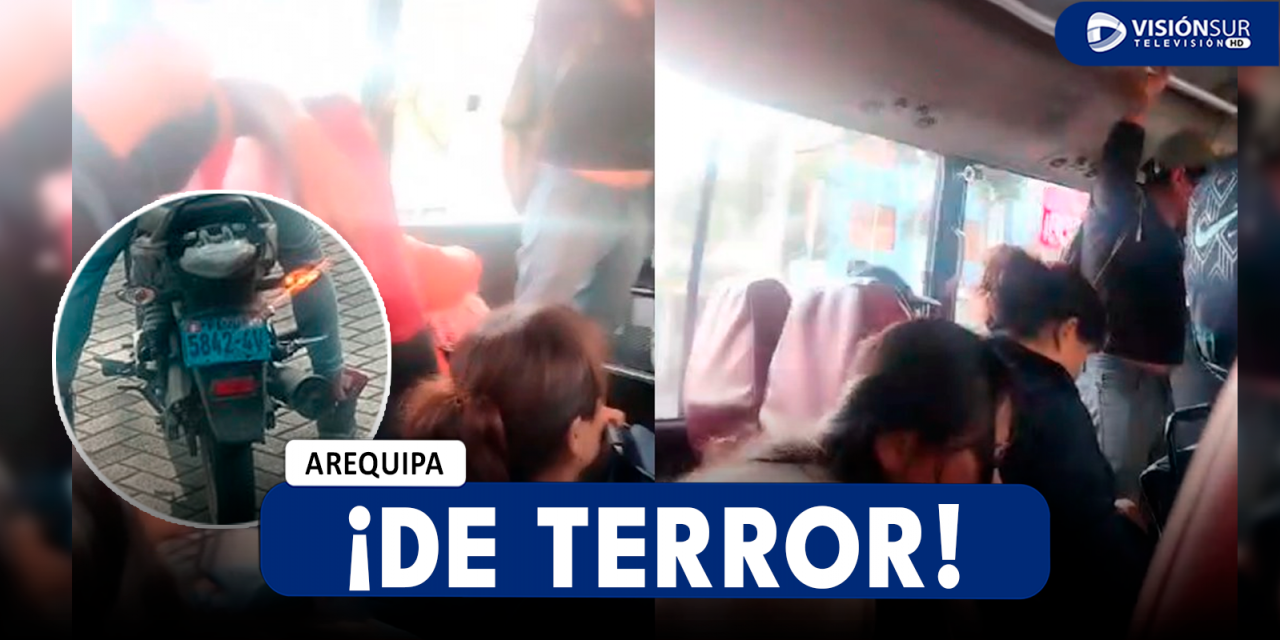 AREQUIPA: PASAJEROS DENUNCIAN ATAQUE A BUS DE LA EMPRESA AQP MASIVO Y CÁMARAS DE VIDEOVIGILANCIA DESMIENTEN DISPAROS