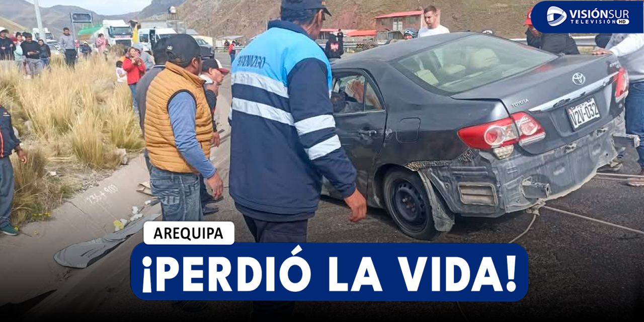 AREQUIPA: UNA PERSONA PERDIÓ LA VIDA EN ACCIDENTE EN LA VÍA JULIACA – AREQUIPA TRAS DESPISTE DE VEHÍCULO