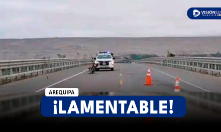 AREQUIPA: JOVEN MOTOCICLISTA PIERDE LA VIDA LUEGO DE IMPACTAR CONTRA UN VEHÍCULO EN EL PUENTE DE TAMBO