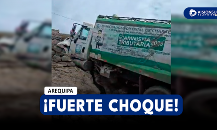 AREQUIPA: CAMIÓN COMPACTADOR DE BASURA IMPACTA CONTRA PARED EN CHARACATO