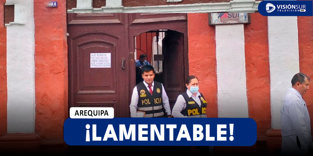 AREQUIPA: ENCUENTRAN EL CUERPO SIN VIDA DE UN VARÓN DE 28 AÑOS EN EL CERCADO DE AREQUIPA