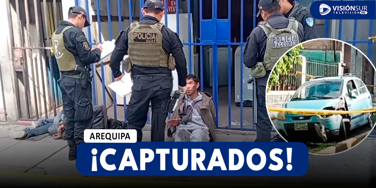 AREQUIPA: CAPTURAN A DOS DELINCUENTES LUEGO DE QUE ROBARAN UN AUTO EN ALTO SELVA ALEGRE