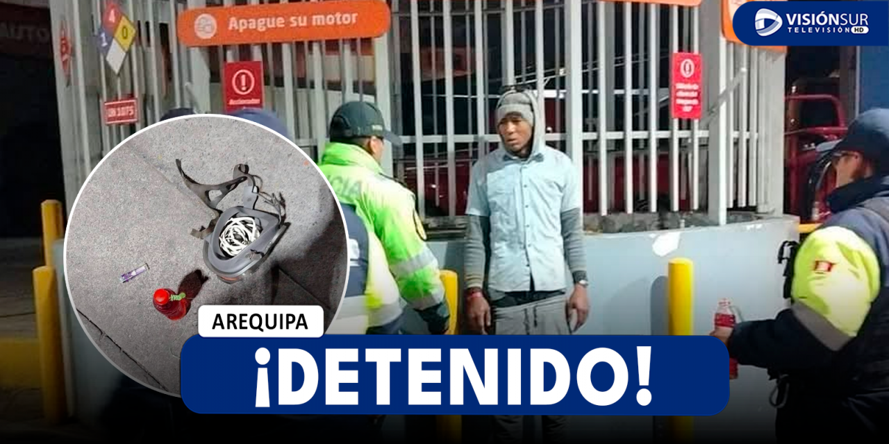 AREQUIPA: DETIENEN A VENEZOLANO CERCA A UN GRIFO EN LA AV. LA MARINA CON BOTELLAS DE COMBUSTIBLE