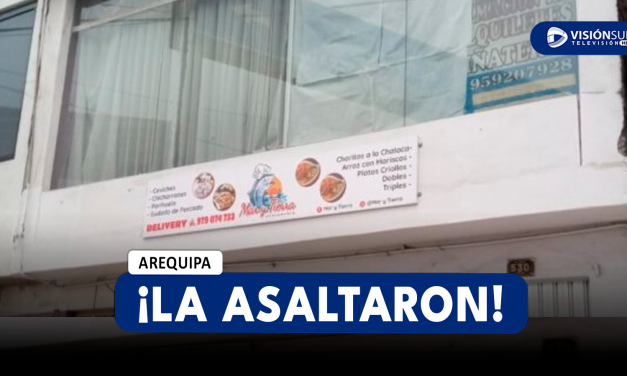 AREQUIPA: DELINCUENTES ARMADOS INGRESAN A CEVICHERÍA Y LOGRAN ROBARSE DINERO EN EFECTIVO Y UN CELULAR