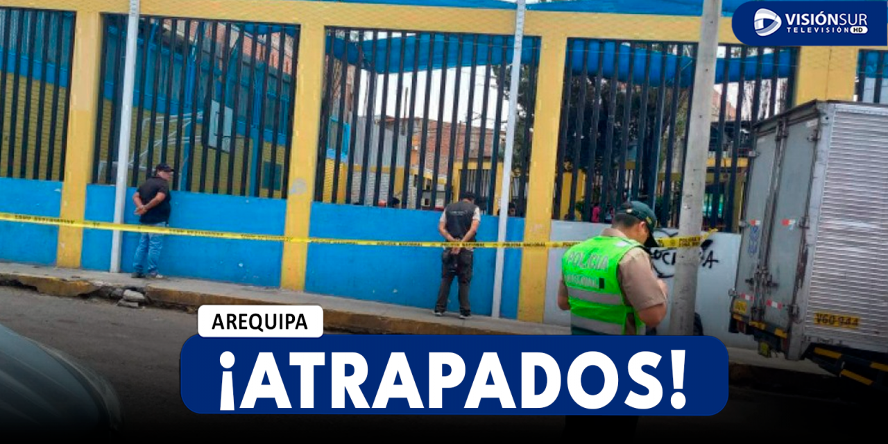 AREQUIPA: DETIENEN A DOS PRESUNTOS DELINCUENTES CUANDO INTENTABAN ABRIR LA PUERTA DE UN FURGÓN EN MIRAFLORES