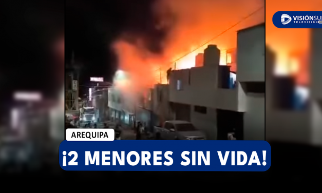AREQUIPA: FUERTE INCENDIO EN SECOCHA DEJÓ A CINCO PERSONAS FALLECIDAS ENTRE ELLOS DOS MENORES DE EDAD
