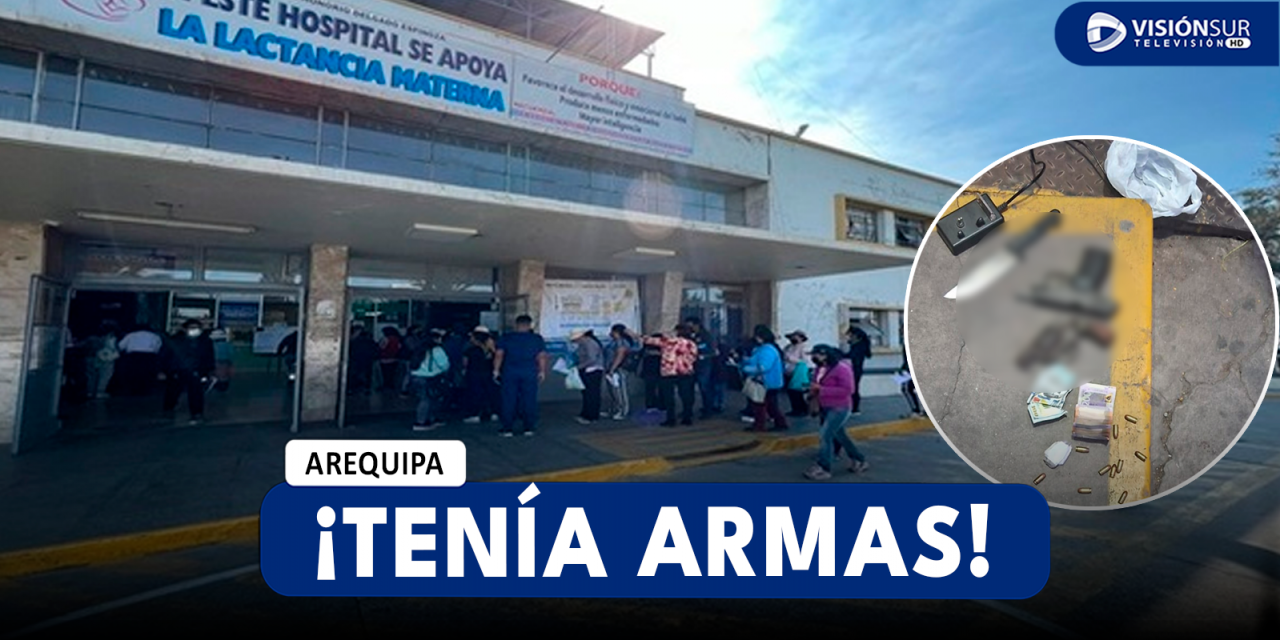 AREQUIPA: ENCUENTRAN PISTOLAS Y UN CUCHILLO A UNA MENOR DE EDAD TRAS SER TRASLADADA AL HOSPITAL HONORIO DELGADO POR INTOXICACIÓN