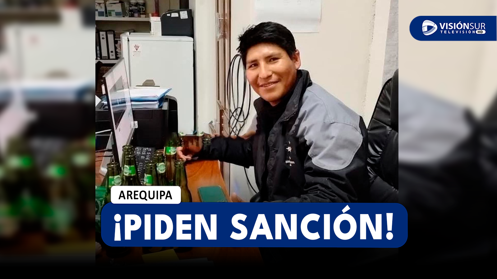 AREQUIPA: VECINOS DE CHACHAS PIDEN SANCIÓN CONTRA SUBGERENTE POR SUBIR FOTO CON BEBIDAS ALCOHÓLICAS EN SU OFICINA