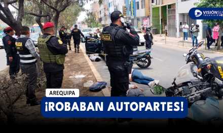 AREQUIPA: CAPTURAN A 3 INTEGRANTES DE BANDA DELINCUENCIAL DEDICADA AL ROBO DE AUTOPARTES EN LA AV. LOS INCAS