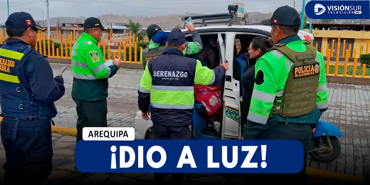 AREQUIPA: MADRE DE FAMILIA DA A LUZ EN UN MOTOTAXI CON AYUDA DE LOS EFECTIVOS DE LA POLICIA