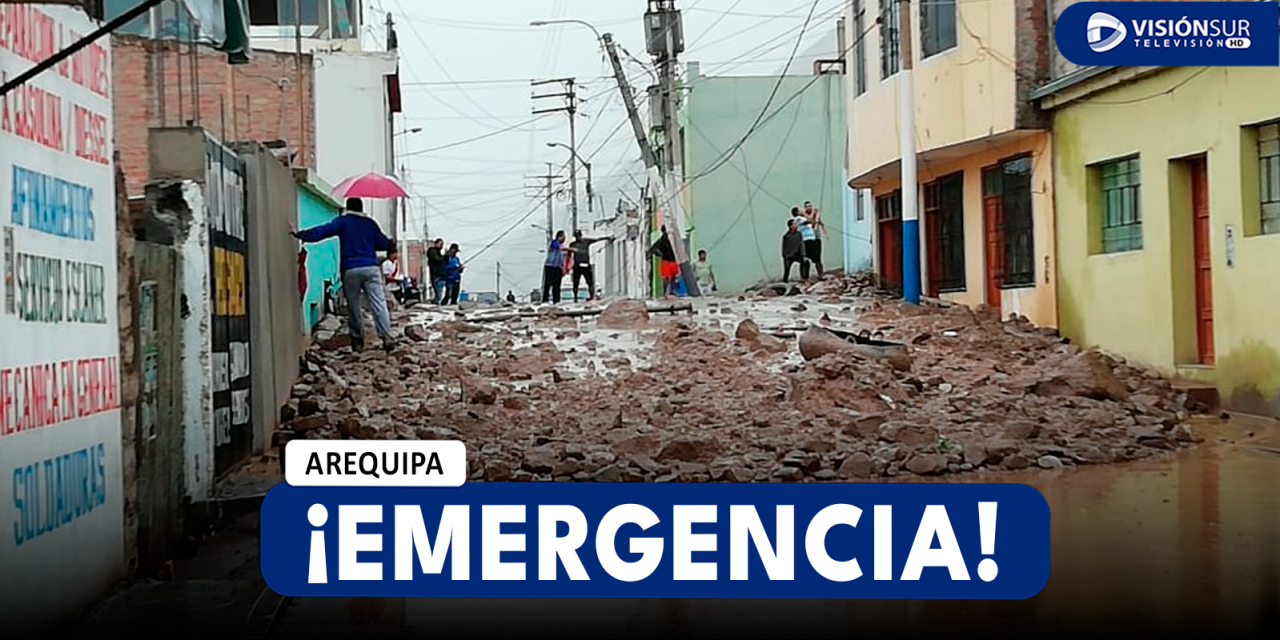 AREQUIPA: MÁS DE 3 KILÓMETROS DE VÍAS FUERON AFECTADAS POR FUERTES LLUVIAS Y QUE EVALÚA UNA POSIBLE DECLARATORIA DE EMERGENCIA