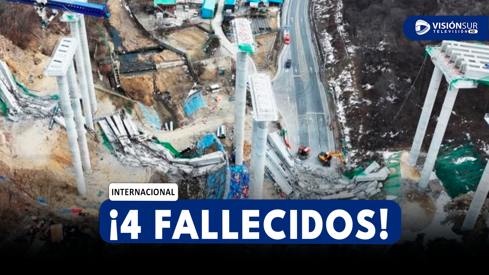 INTERNACIONAL: PUENTE EN COREA DEL SUR COLAPSA Y DEJA AL MENOS 4 PERSONAS SIN VIDA Y VARIOS HERIDOS