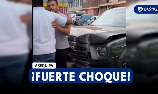 AREQUIPA: TRABAJADOR DE LA EMPRESA REPARACIONES Y SERVICIOS DEL SUR CAUSA CHOQUE EN JOSÉ LUIS BUSTAMANTE Y RIVERO