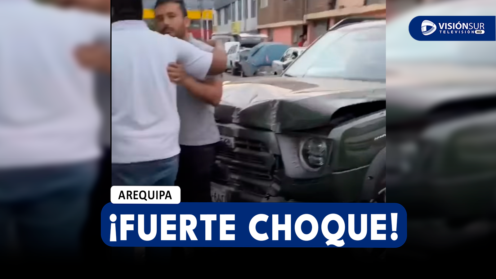 AREQUIPA: TRABAJADOR DE LA EMPRESA REPARACIONES Y SERVICIOS DEL SUR CAUSA CHOQUE EN JOSÉ LUIS BUSTAMANTE Y RIVERO