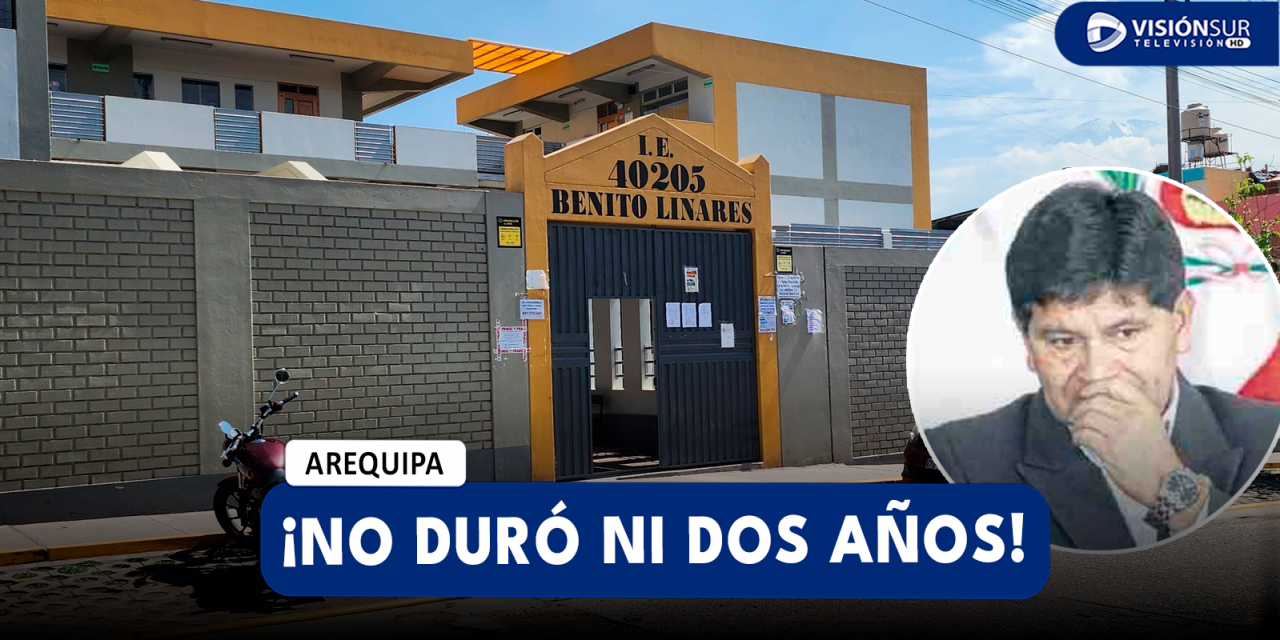 AREQUIPA: PADRES DE FAMILIA DEL COLEGIO BENITO LINARES DENUNCIAN QUE OBRA NO DURÓ NI 2 AÑOS Y PRESENTA PROBLEMAS