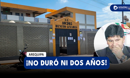 AREQUIPA: PADRES DE FAMILIA DEL COLEGIO BENITO LINARES DENUNCIAN QUE OBRA NO DURÓ NI 2 AÑOS Y PRESENTA PROBLEMAS