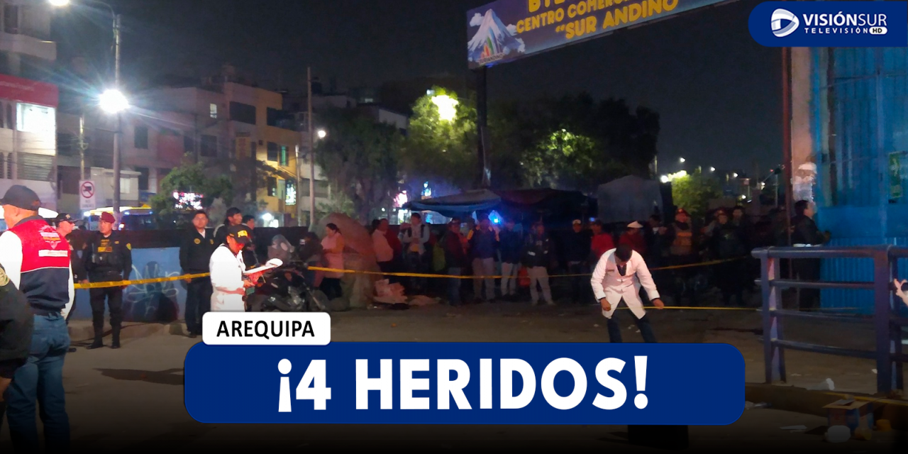 AREQUIPA: BALACERA EN LA AV. LOS INCAS DEJA 4 PERSONAS HERIDAS Y UN PERRITO SIN VIDA POR UN PRESUNTO AJUSTE DE CUENTAS