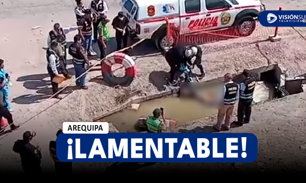 AREQUIPA: HALLAN EL CUERPO SIN VIDA DE UN VARÓN AL INTERIOR DEL CANAL DE RIEGO DEL PARQUE INDUSTRIAL DE RIO SECO