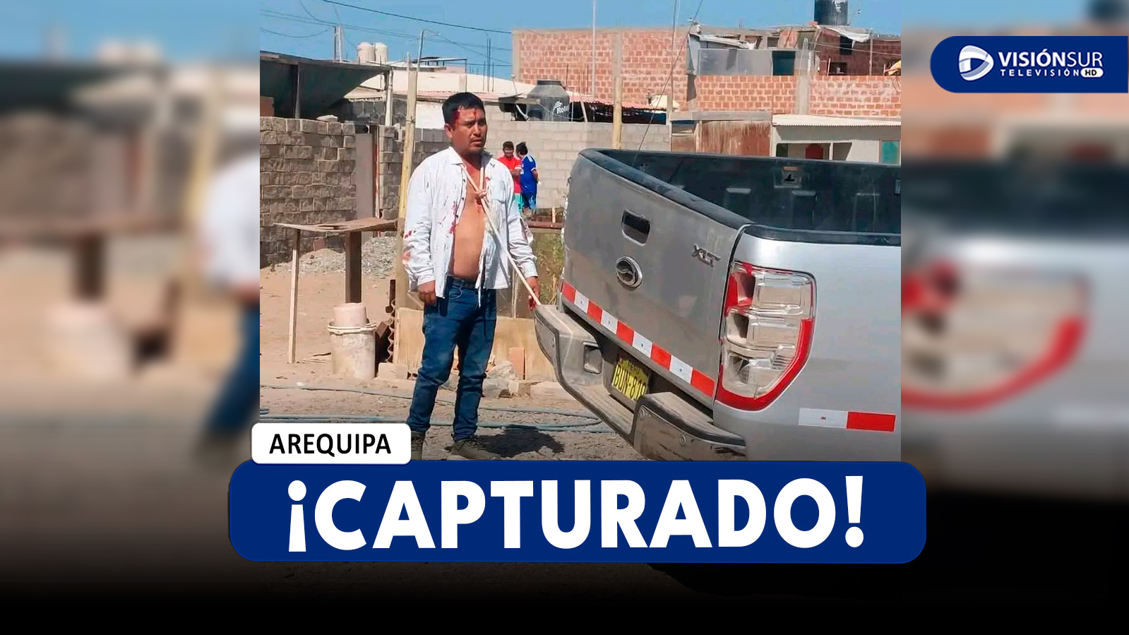 AREQUIPA: VECINOS DE VILLA MIRAFLORES CAPTURAN A PRESUNTO DELINCUENTE Y A SU CAMIONETA QUE UTILIZABA PARA DELINQUIR