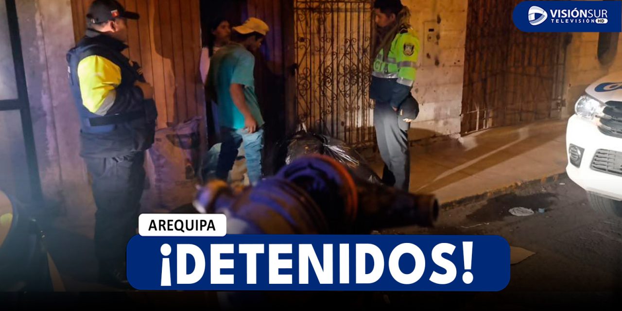 AREQUIPA: DETIENEN A PAREJA DE VENEZOLANOS QUE SE ENCONTRABAN ROBANDO MEDIDORES EN EL CERCADO
