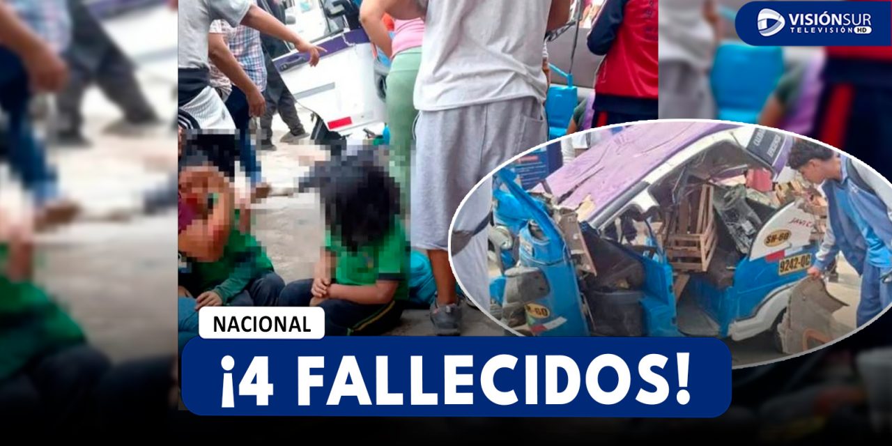 NACIONAL: FUERTE CHOQUE SE REGISTRA EN MANCHAY Y DEJA A 4 PERSONAS SIN VIDA ENTRE ELLOS MENORES DE EDAD
