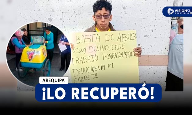 AREQUIPA: EL HELADERO BAILARÍN DE WITITI RECUPERA SU CARRITO DE HELADOS TRAS DENUNCIAR A POLICÍAS MUNICIPALES