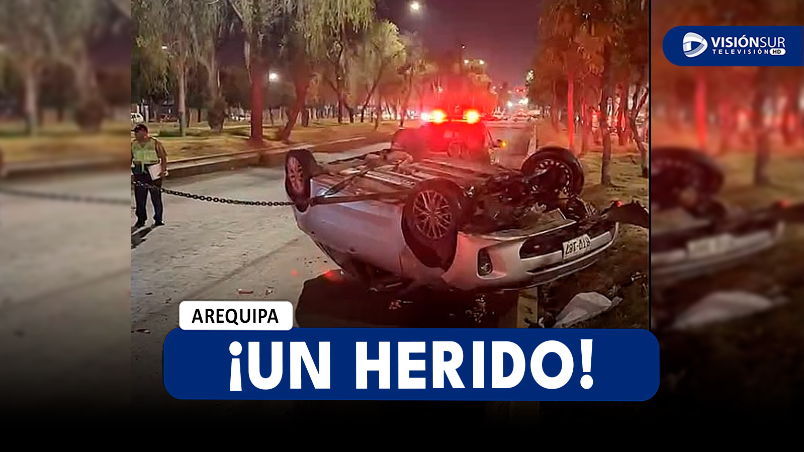 AREQUIPA: CONDUCTOR TERMINA GRAVEMENTE HERIDO TRAS VOLCAR SU VEHÍCULO EN LA VARIANTE DE UCHUMAYO