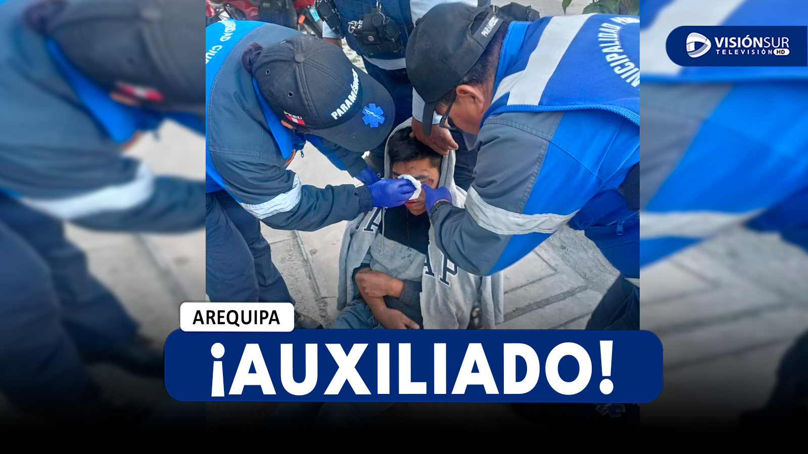 AREQUIPA: AUXILIAN A VARÓN QUE SE ENCONTRABA INCONSCIENTE EN EL CERCADO DE AREQUIPA CON MÚLTIPLES HERIDAS