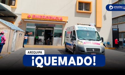 AREQUIPA: VARÓN FUE TRASLADADO AL HOSPITAL HONORIO DELGADO LUEGO DE SUFRIR FUERTES QUEMADURAS TRAS EXPLOSIÓN DE BALÓN DE GAS