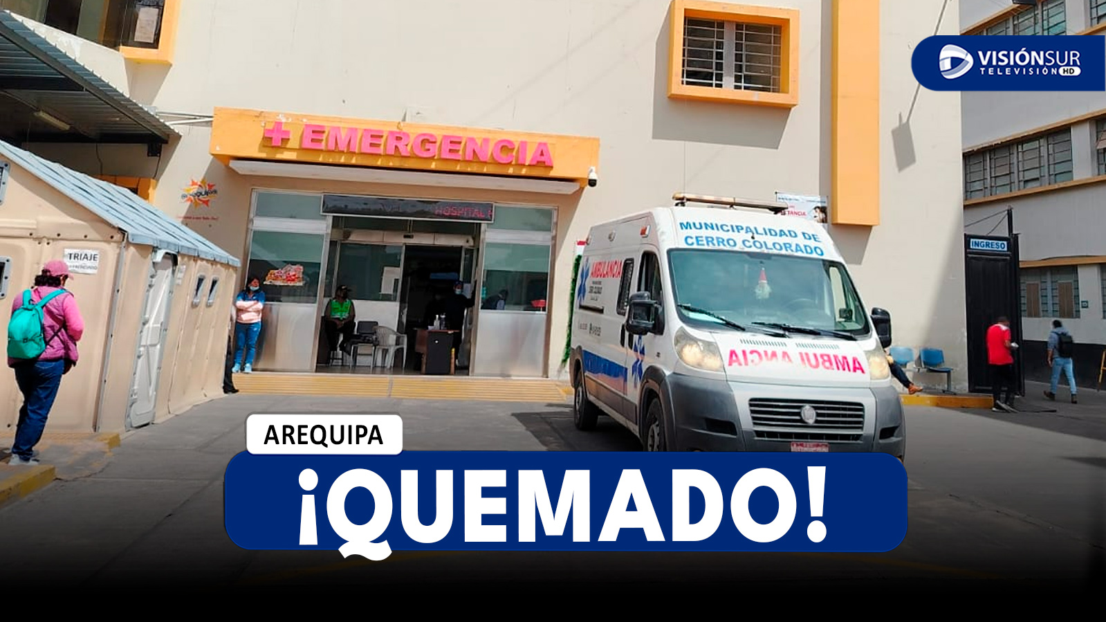 AREQUIPA: VARÓN FUE TRASLADADO AL HOSPITAL HONORIO DELGADO LUEGO DE SUFRIR FUERTES QUEMADURAS TRAS EXPLOSIÓN DE BALÓN DE GAS