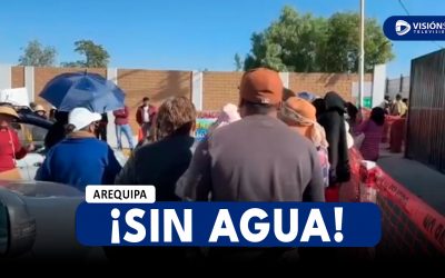 AREQUIPA: VECINOS PROTESTAN POR FALTA DE AGUA POR MÁS DE 10 DÍAS DEBIDO A CONSTRUCCIÓN DE PISCINA DEL COLEGIO PRESCOTT
