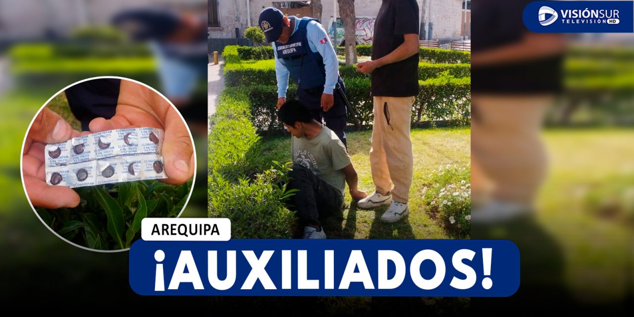 AREQUIPA: HALLAN DOS JÓVENES INCONSCIENTE EN LA PLAZA DE SAN LÁZARO QUE HABRÍAN SIDO PEPEADOS
