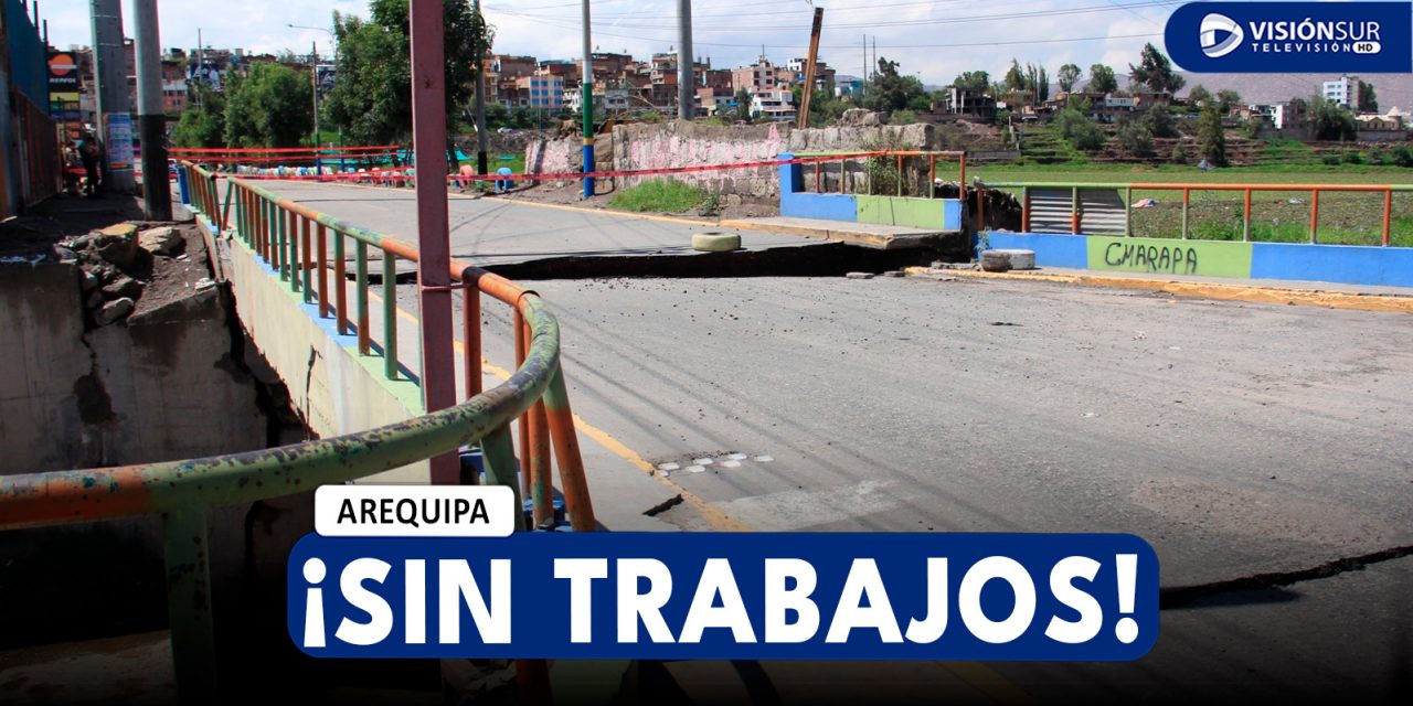 AREQUIPA: AGAR SE PRONUNCIA SOBRE LA FALTA DE TRABAJO TRAS EL COLAPSO DEL PUENTE EN LA CALLE ERNESTO GUNTHER