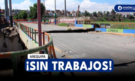 AREQUIPA: AGAR SE PRONUNCIA SOBRE LA FALTA DE TRABAJO TRAS EL COLAPSO DEL PUENTE EN LA CALLE ERNESTO GUNTHER