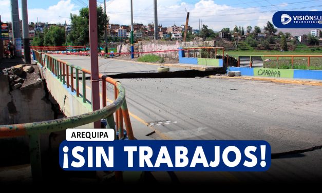 AREQUIPA: AGAR SE PRONUNCIA SOBRE LA FALTA DE TRABAJO TRAS EL COLAPSO DEL PUENTE EN LA CALLE ERNESTO GUNTHER