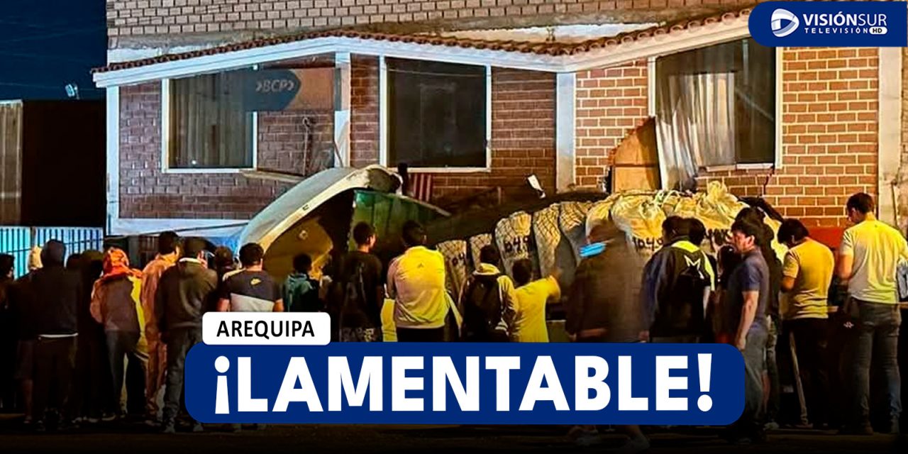 AREQUIPA: CONDUCTOR DE TRÁILER PIERDE LA VIDA LUEGO DE ESTRELLARSE CON LA FACHADA DE UNA VIVIENDA EN VITOR