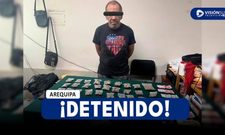 AREQUIPA: DETIENEN AL “PAPÁ PITUFO” CON MÁS DE 30 BOLSITAS CON CANNABIS SATIVA CERCA A LA FERIA EL ALTIPLANO
