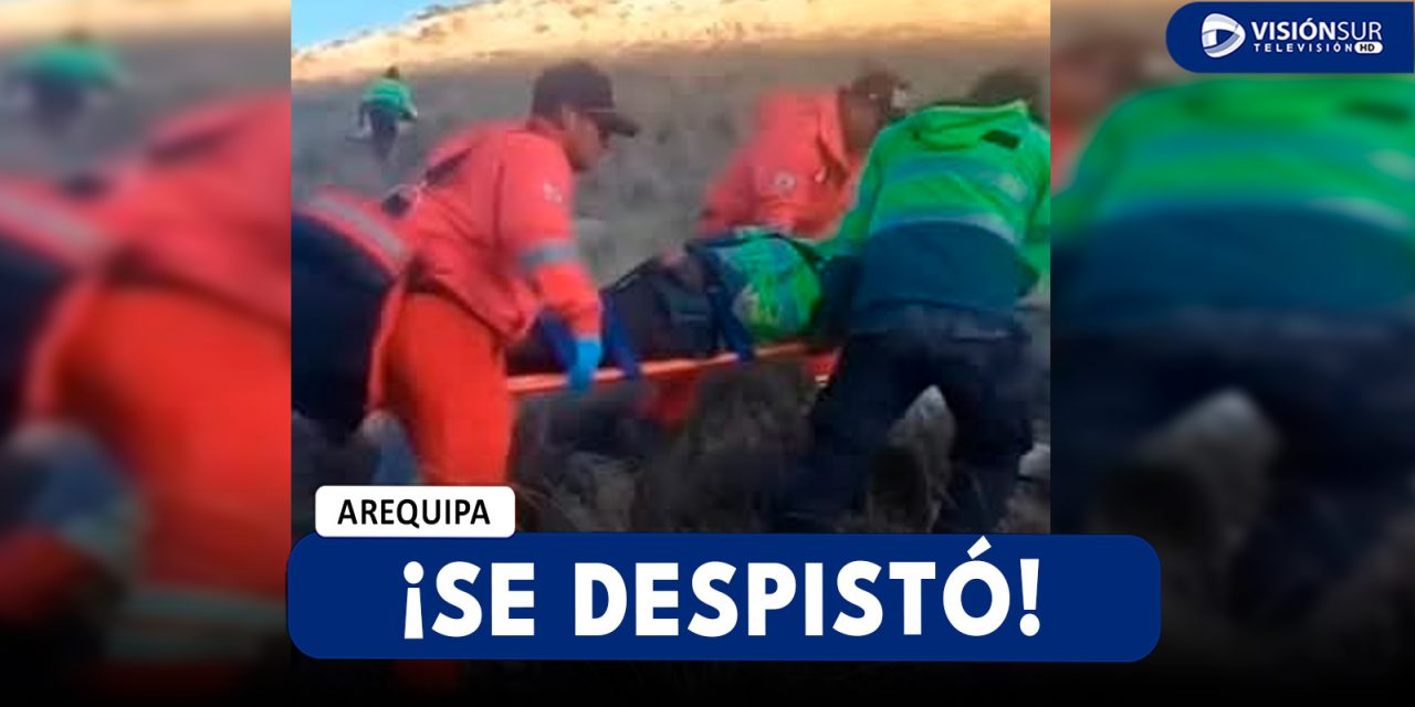 AREQUIPA: DOS POLICÍAS TERMINAN GRAVEMENTE HERIDOS LUEGO DE QUE PATRULLERO SE DESPISTARA EN TORO MUERTO