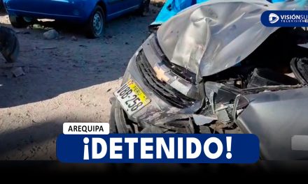 AREQUIPA: DETIENEN A VARÓN QUE HABRÍA IMPACTADO SU VEHÍCULO CONTRA OTRO Y SE ENCONTRABA EN APARENTE ESTADO DE EBRIEDAD