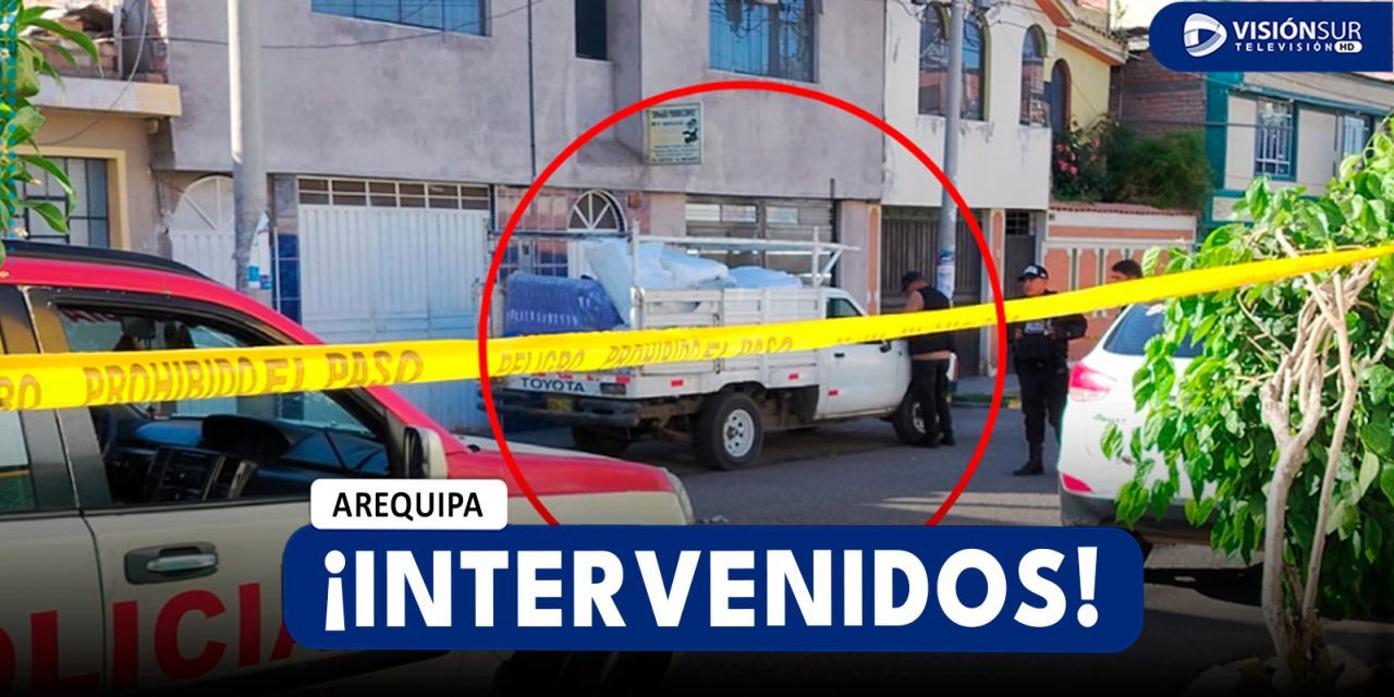 AREQUIPA: INTERVIENEN CAMIONETA CON PRESUNTAS PRENDAS Y OBJETOS ROBADOS EN PAUCARPATA
