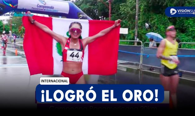 INTERNACIONAL: ATLETA AREQUIPEÑA LOGRA EL ORO EN COMPETENCIA DE 20 KILÓMETROS EN COLOMBIA