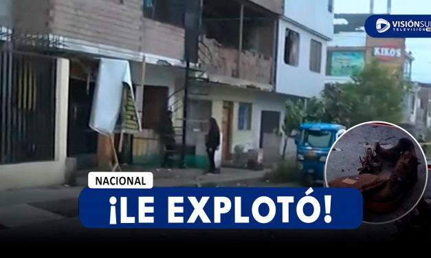NACIONAL: EXTORSIONADOR EN VILLA EL SALVADOR PIERDE LA VIDA LUEGO DE QUE EXPLOSIVO ESTALLARA CERCA A ÉL