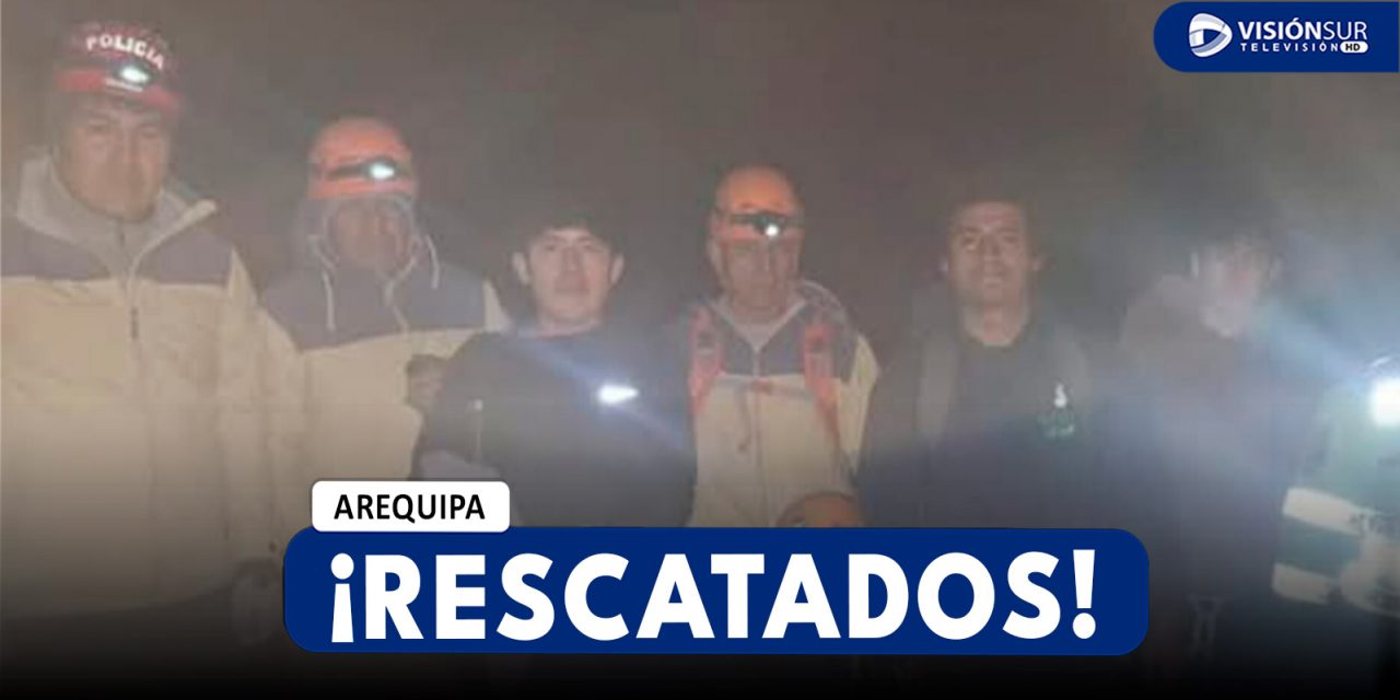 AREQUIPA: RESCATAN A TRES JÓVENES QUE SE ENCONTRABAN ATRAPADOS EN UN ACANTILADO EN EL DISTRITO DE YURA