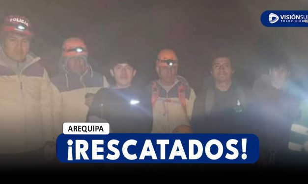 AREQUIPA: RESCATAN A TRES JÓVENES QUE SE ENCONTRABAN ATRAPADOS EN UN ACANTILADO EN EL DISTRITO DE YURA