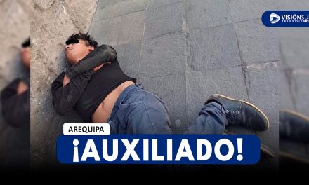 AREQUIPA: AUXILIAN A VARÓN EN APARTEN ESTADO DE EBRIEDAD QUE FUE ENCONTRADO INCONSCIENTE EN LA VÍA PÚBLICA