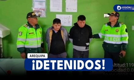 AREQUIPA: DETIENEN A DOS VARONES ACUSADOS DE HABER ROBADO S/200 MIL EN EFECTIVO Y UNA COCHINILLA VALORIZADA EN USD 30 MIL