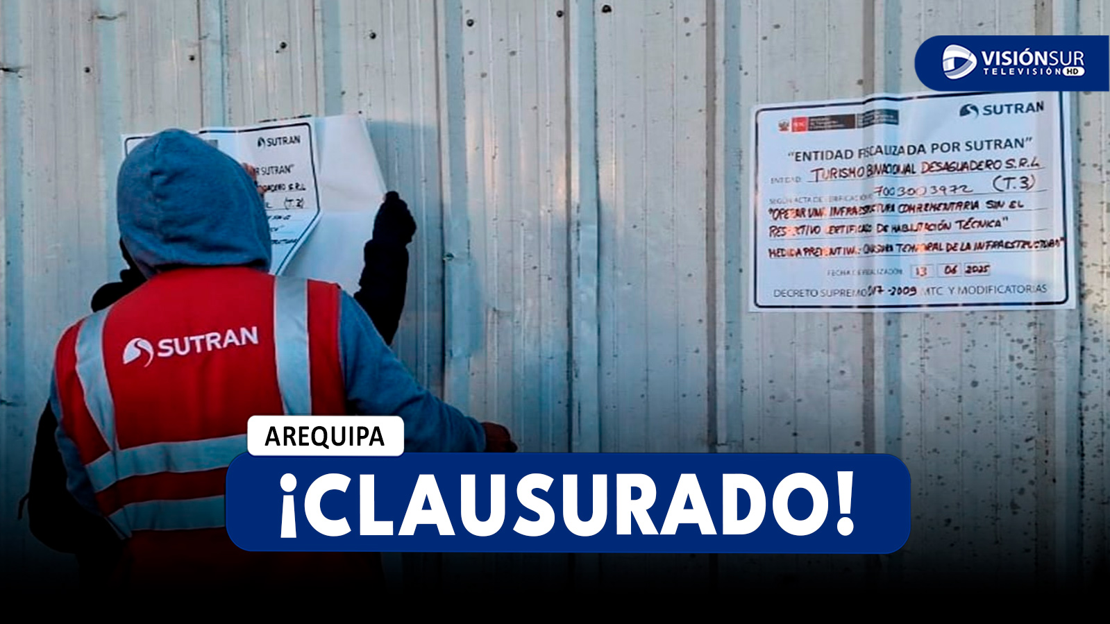 AREQUIPA: CLAUSURAN TERMINAL INFORMAL EN AREQUIPA Y DETECTAN VEHÍCULO ILEGAL RUMBO A JULIACA