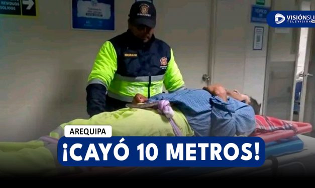 AREQUIPA: VARÓN CAE A UN ABISMO DE 10 METROS DE ALTURA DURANTE CELEBRACIÓN DEL DÍA DEL PADRE