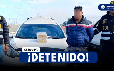 AREQUIPA: DETIENEN A VARÓN DE 33 AÑOS CON 10 KILOGRAMOS DE CLORHIDRATO DE COCAÍNA EN YAUCA